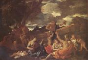 Nicolas Poussin The Andrians Known as the Great Bacchanal with Woman Playing a Lute (mk05) oil on canvas
